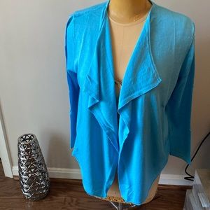NWT J. Jill Lightweight Open Front Cardigan 1X,41% Linen, 32% Rayon, 27% Cotton